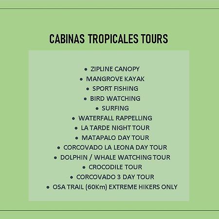 Cabinas Tropicales Puerto Jiménez Buitenkant foto