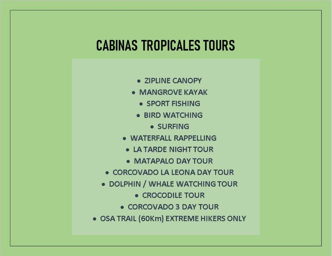 Cabinas Tropicales Puerto Jiménez Buitenkant foto